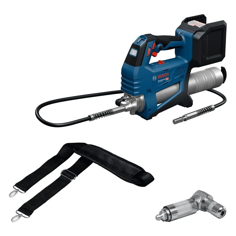 Bosch Professional 18V System Cordless Caulk Gun GFP 18V-10 (max. Operating Pressure 10,000 psi, max. Flow Rate up to 320g /min., incl. 90° Coupler, Shoulder Strap)