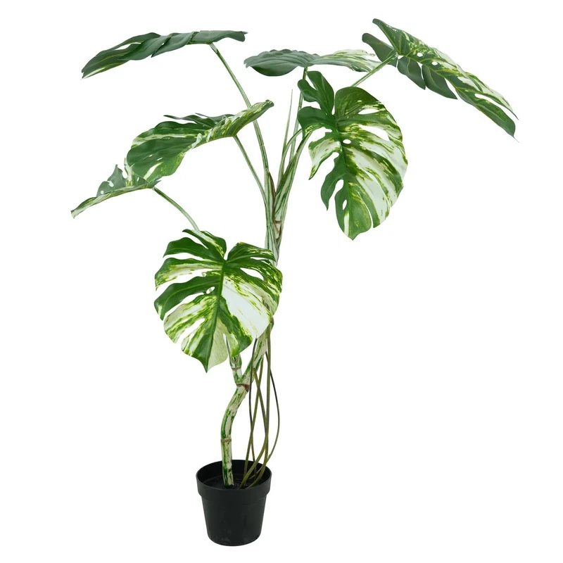 Leaf Artificial Monstera Plant, Green