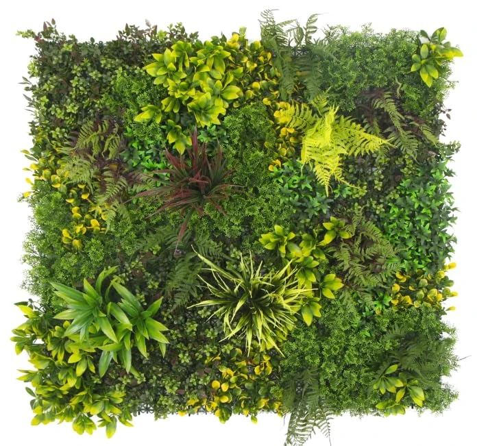 Leaf Artificial Green Wall Panels UK, 100cm Spring Foliage UV, 100 cm