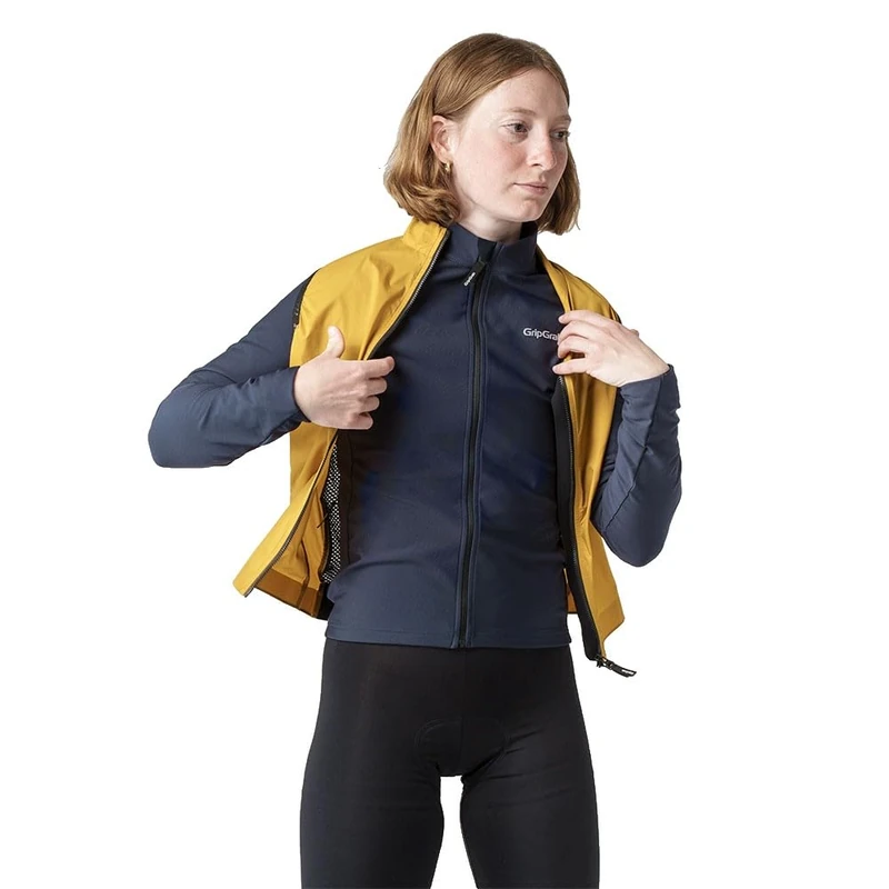 GripGrab PACR Windproof Lightweight Cycling Vest Women Road MTB Gravel Bike Windbreaker Packable Cycle Gilet 2-Way-Zip