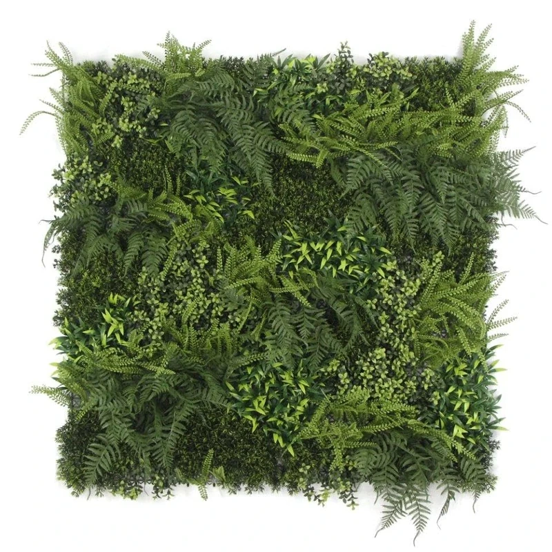 Leaf Artificial Green Wall Foliage Panels UK, 100cm Natural Fern Fire Resistant