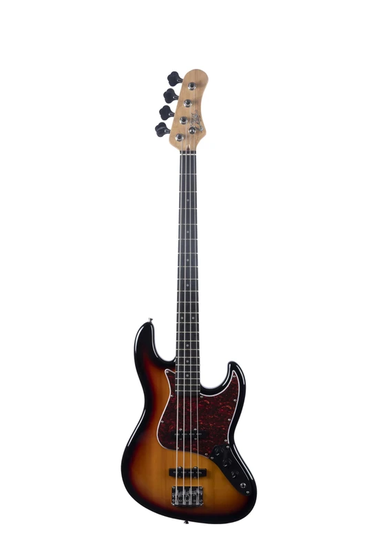 EKO GUITARS - Electric Bass JB-100, 4 Strings Short Scale, Poplar Body, Maple Handle, Laurel Fingerboard, Jazz Pickup, Sunburst Colour