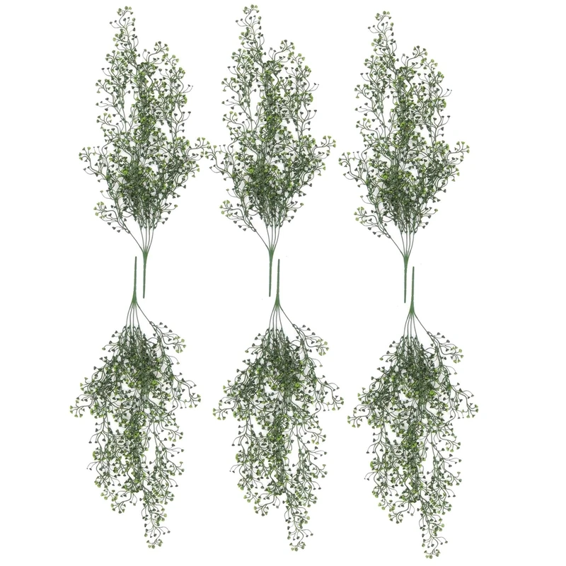 Leaf Artificial Hanging Plants Multipacks Fire Resistant UV Resistant, 6 X 75cm Trailing Pearls