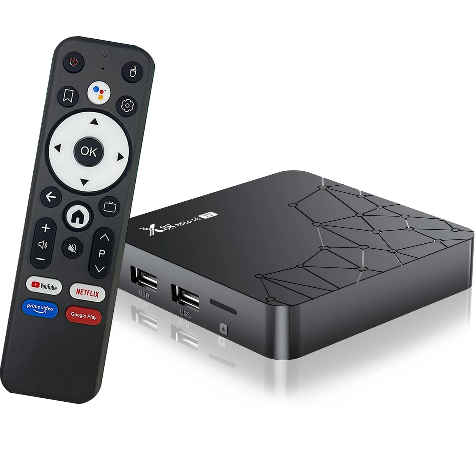 Android tv box,X14 MINI Android 14.0 box 2GB RAM 16GB ROM RK3518 Quad-Core 64bit Cortex-A53 Mali 450 MP2 GPU Support 4K 3D 1080P 2.4/5.0GHz WIFI BT5.0 10/100M Ethernet DLNA HDMI 2.0 H.265