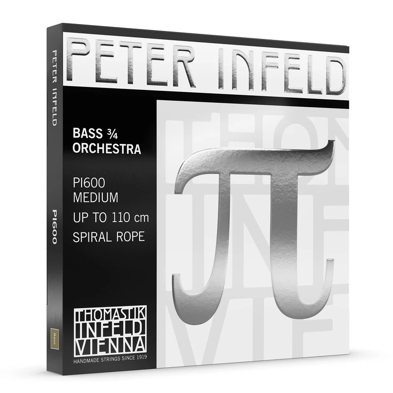 Thomastik Infeld - Double Bass Set medium 3/4 - PI 600 G, D, A, E Strings - String Tension Set 3/4 medium 117.9 kg/259.9lbs