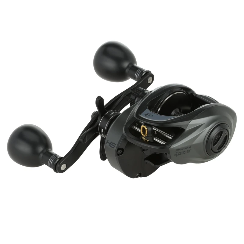 Abu Garcia Beast Low Profile Baitcasting Reel | Freshwater & Saltwater Predator Casting Fishing Reel | 7.5:1 Gear Ratio | Power Stack Carbon Drag | Aluminium Body | 3000 | Left Hand