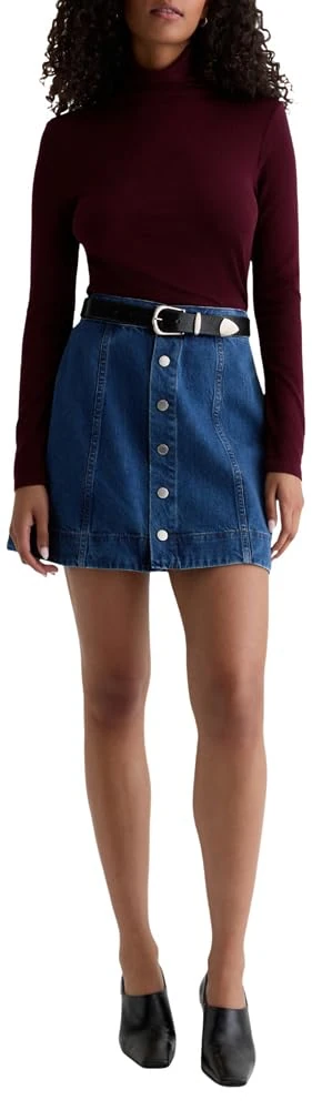 AG Jeans Women's Evie A Line Mini Skirt, Denali, 26 Kurz