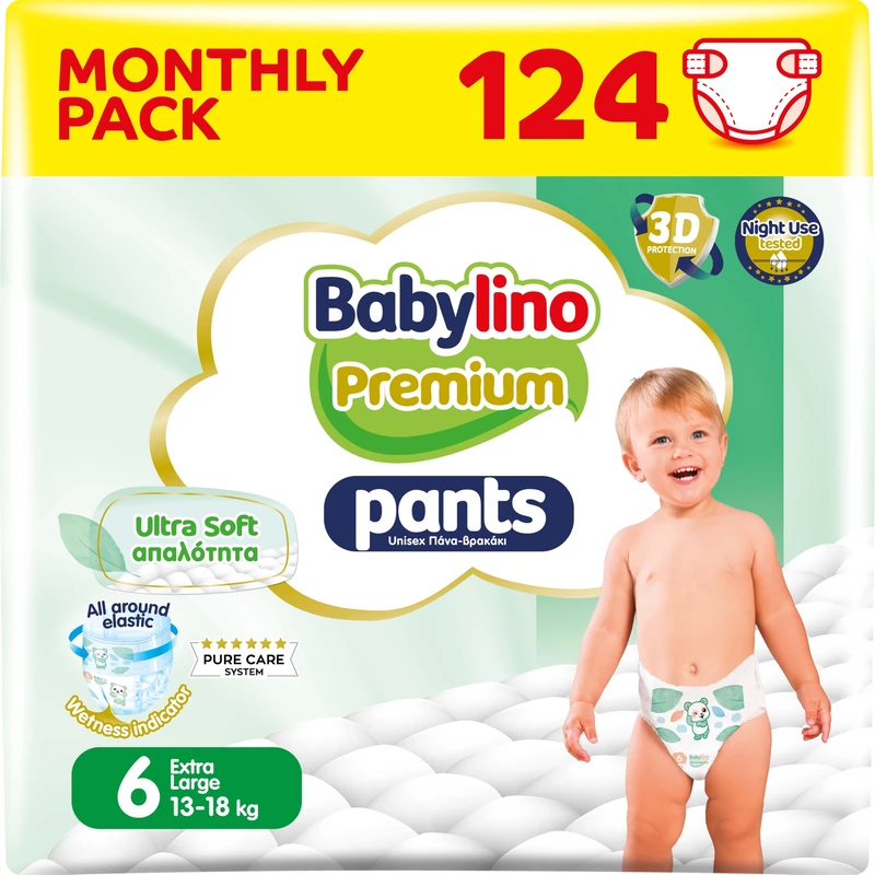 Babylino Premium Pants Size 6 Maxi (13-18 kg) - 124 Units