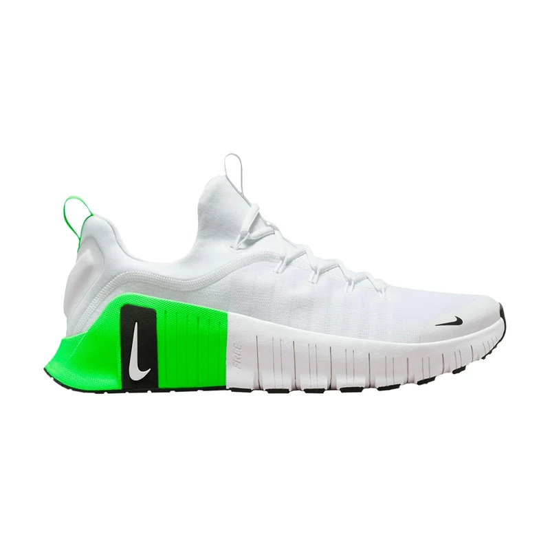 Nike Men's Free Metcon 6 Workout Shoes, White/Black/Green Strike/Black, 12