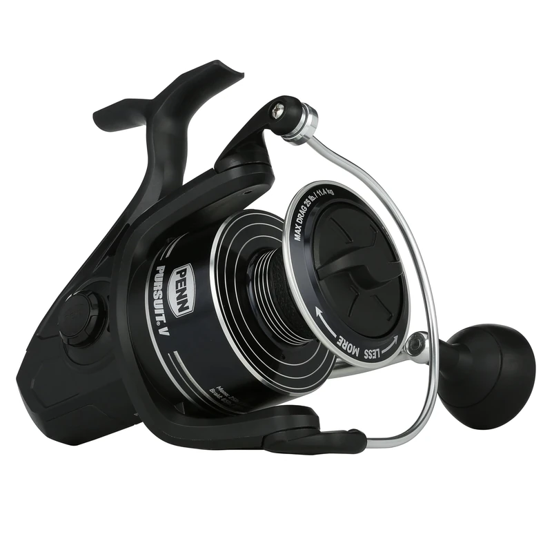 PENN Pursuit® V Spinning Reel | Saltwater Predator Fishing Reel | Trolling, Casting & Bottom Fishing | Graphite Body | HT-100 Carbon Drag | Line Capacity Rings | 5.6:1 Gear Ratio | 5000 | Ambidextrous