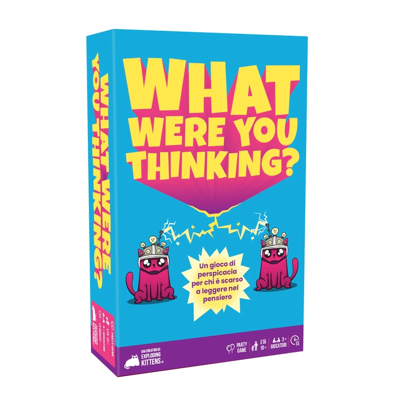 Asmodee What Were You Thinking? Board Game by the Creators of Exploding Kittens, 10+ Years, 3+ Players, Italian Edition
