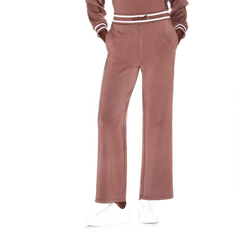 Armani Exchange Women's Waist Stripes, Drawstring, Embroidered Logo Patch Sweatpants, erdfarben, S