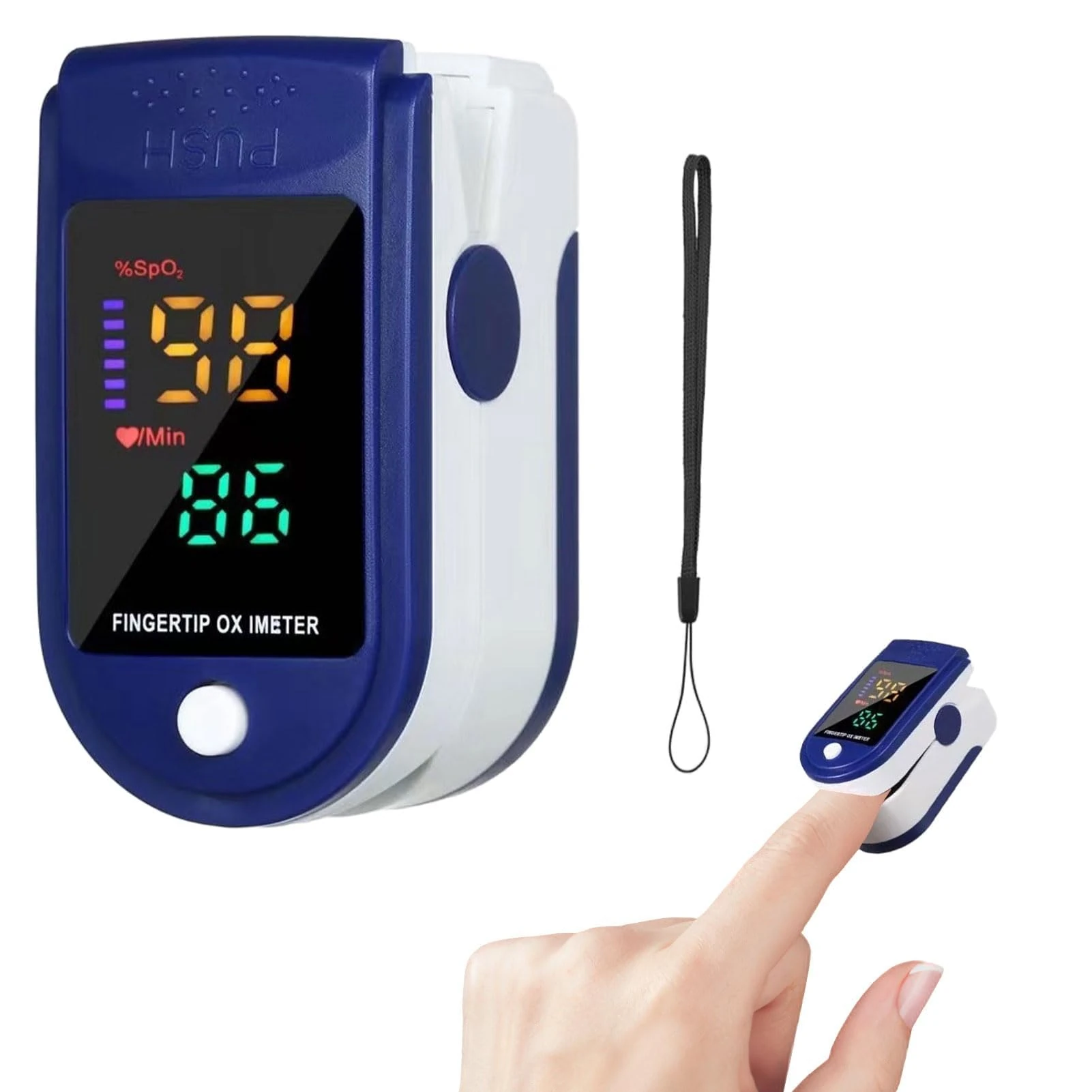 Pulse Oximeter,Oxygen Monitor Finger Adults,Pulse Oximeter,Blood Oxygen Monitor Finger Saturation with LED Display – Fingers Heart Rate Monitors with SpO2 Oximeters Display