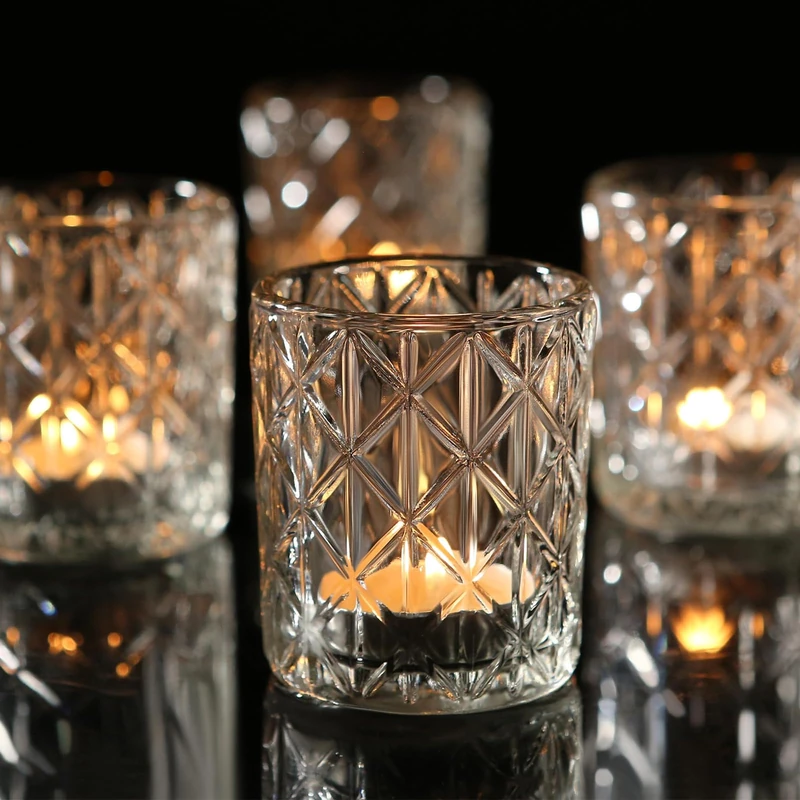 72pcs Votive Candle Holders- Glass Votives Candle Holder for Table Centerpieces, Tea Lights Candle Holder for Wedding Party Holiday Decor (72, Clear)