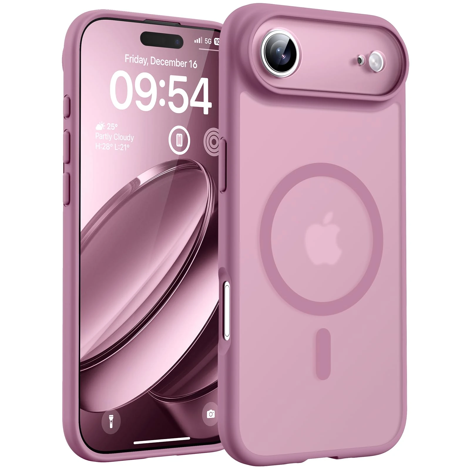 TOCOL Magnetic for iPhone Air Case 6.5-Inch, Compatible with MagSafe, Full Camera Protection, Built-in Magnetic Ring, Drop Protection Shockproof Translucent Matte for iPhone 17 Air (Lilac Purple)