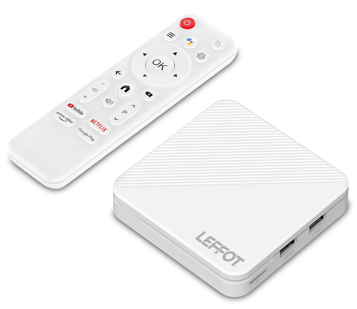 LEEFOT Android 14 TV BOX 2025, H313 4K Ultra HD Streaming Device for TV, 2GB RAM + 16GB ROM, Smart TV Box With Google Assistant Voice Remote, HDR10, 2.4G & 5G WiFi 6, Allwinner H313 Quad Core A53