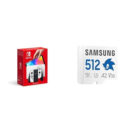 Nintendo Switch (OLED Model) - Neon Blue/Neon Red + Sonic microSD Card - Image 1