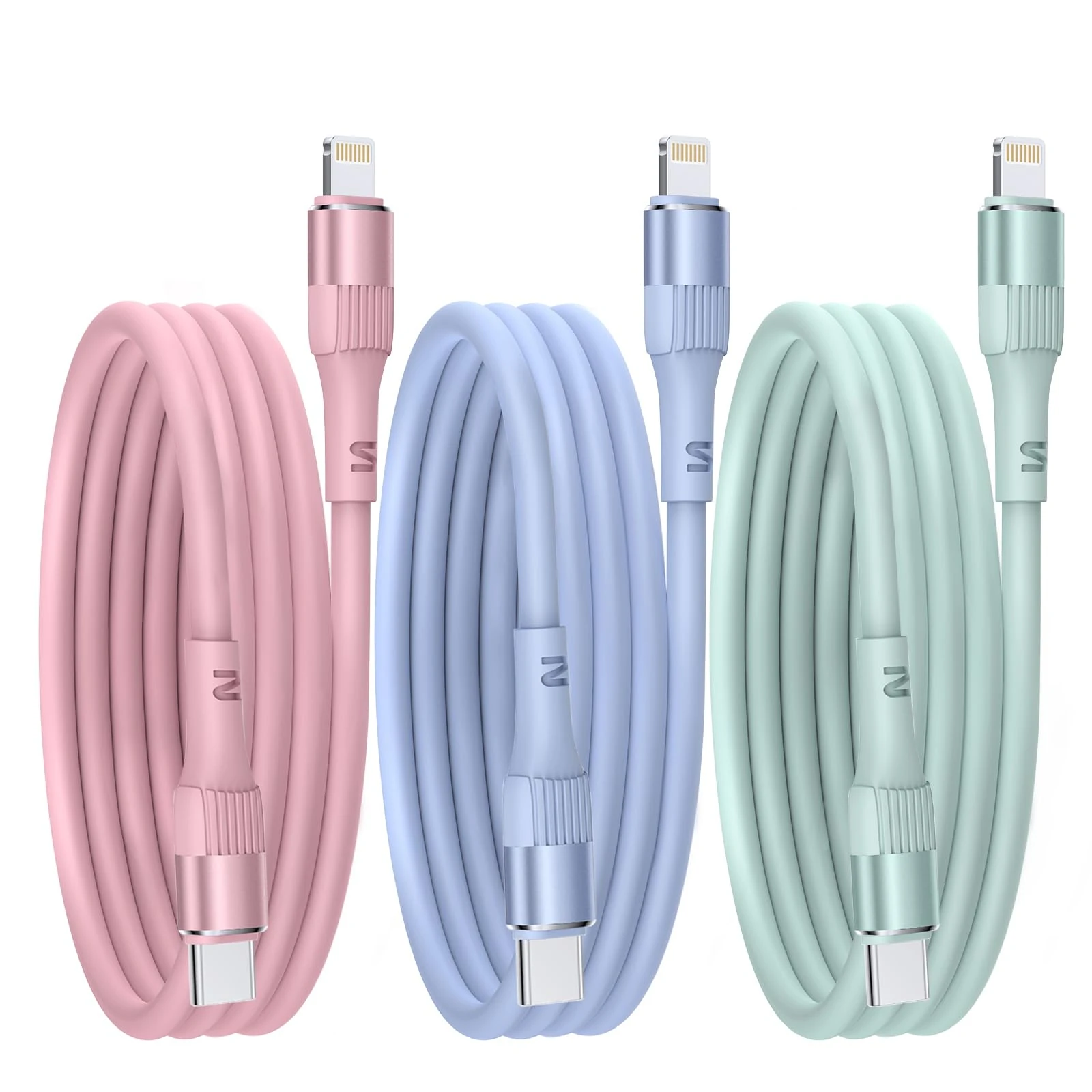 Nebite USB C to Lightning Cable 3Pack1M [MFi Certified] iPhone Fast Charger Cable USB-C Charging Cord for iPhone 14/13/12/11 Pro Max/X/XR/XS/8/7/6/5/SE, iPad & More