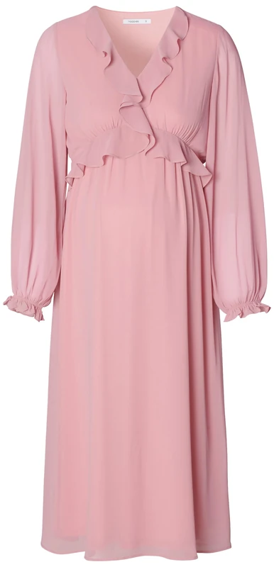 Noppies Maternity Women's Dress Ls Midi, Lilas-N289, M - Image 1