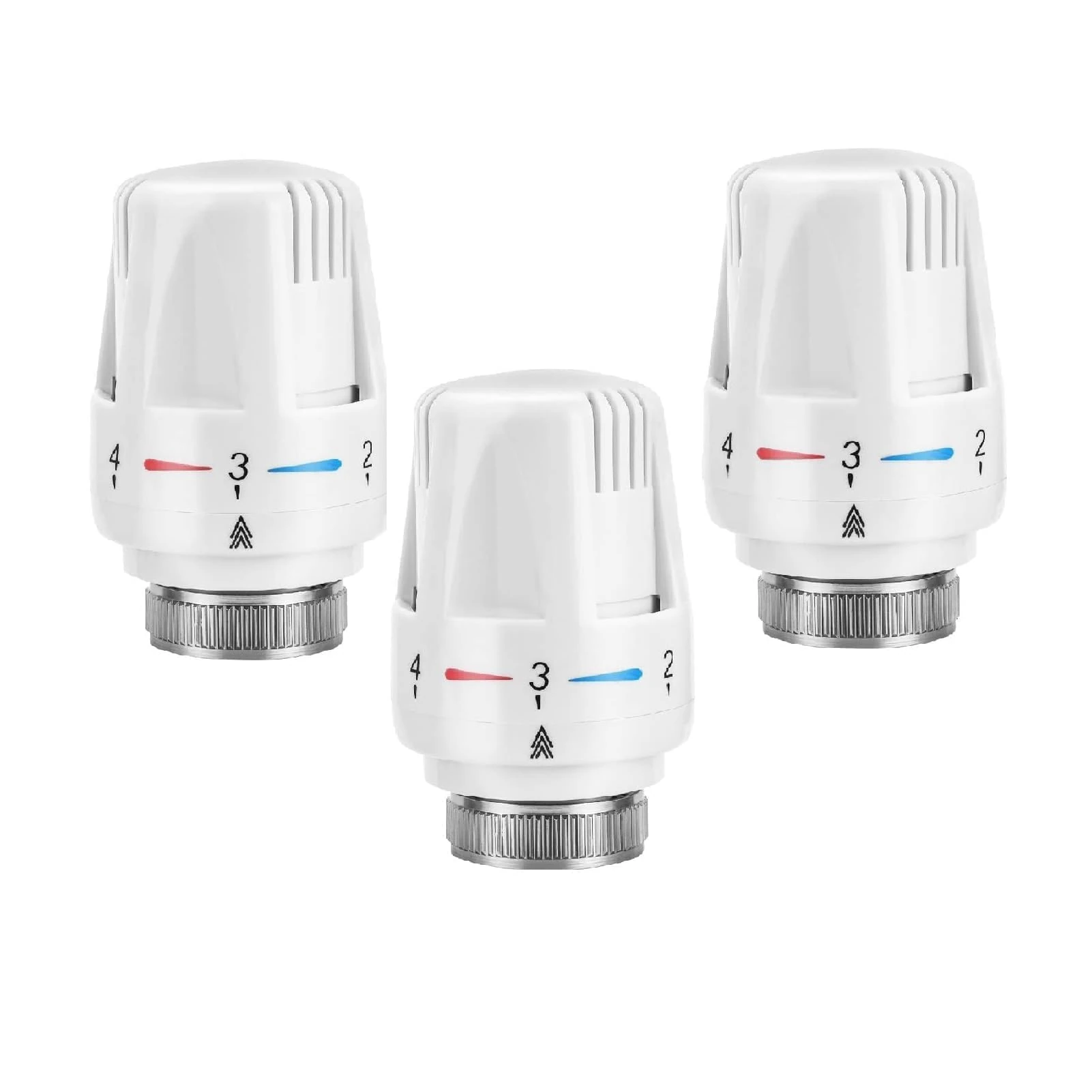 CROWNSHOP 3PCS Thermostatic Radiator Head Thermostatic Radiator Valve Heating System Temperature Control Heads for Home Office (9)