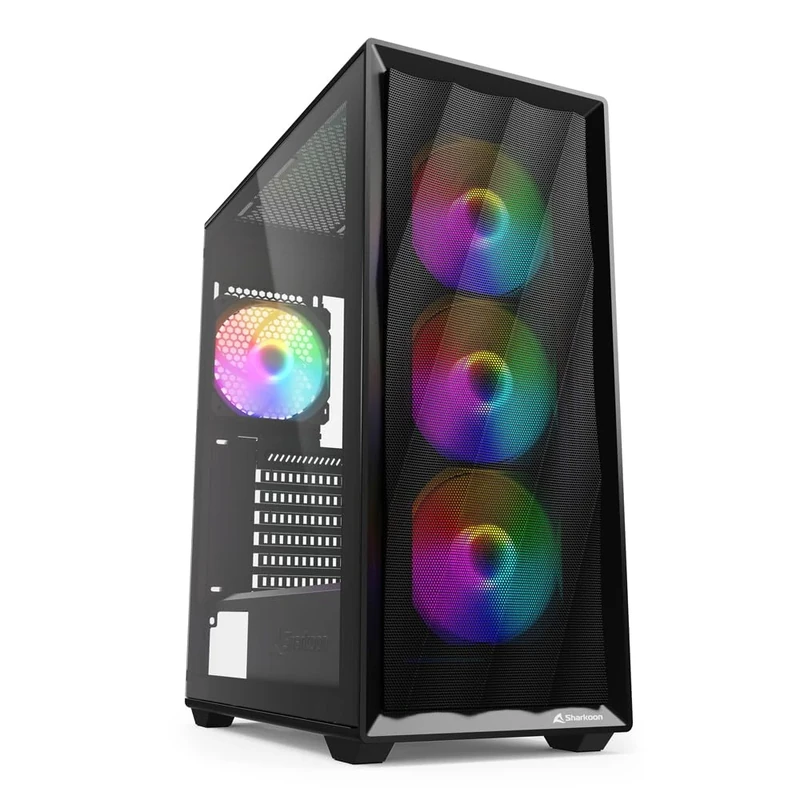 Sharkoon VK4 Rainbow Black,ATX PC Case