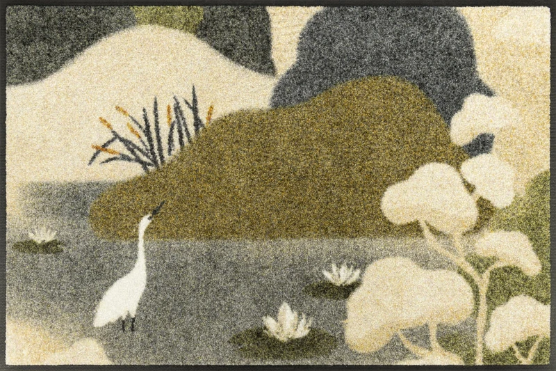 wash+dry Zen Flow Door Mat, 50 x 75 cm, Washable for Indoor and Outdoor Use