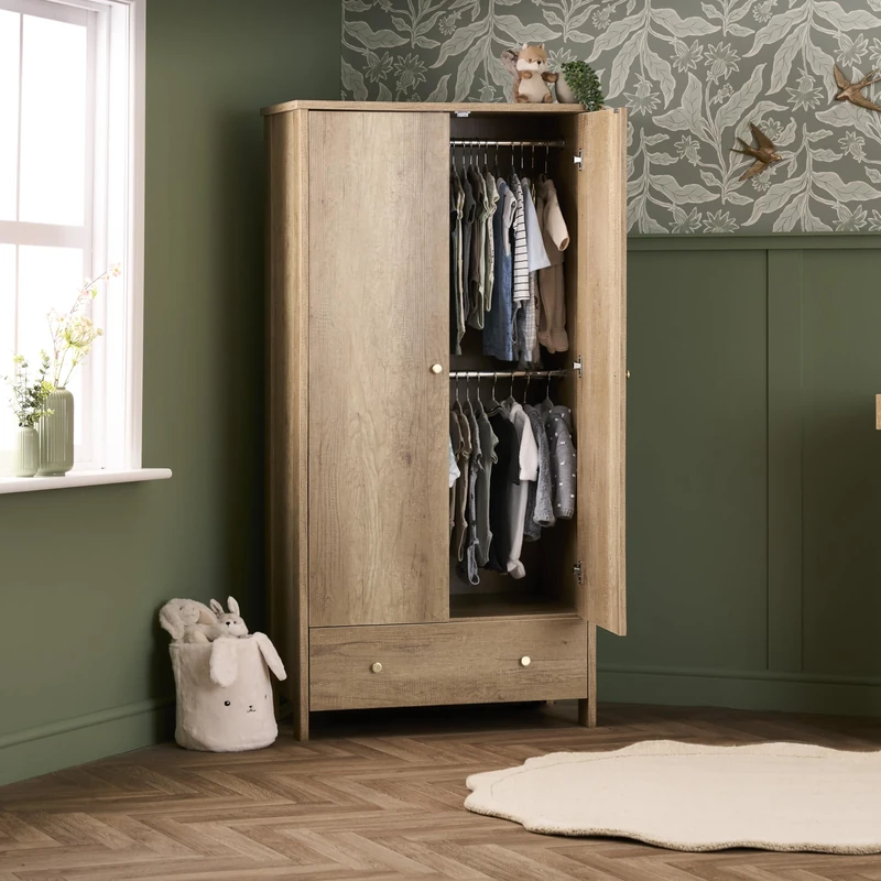 Nika Double Wardrobe - Oak