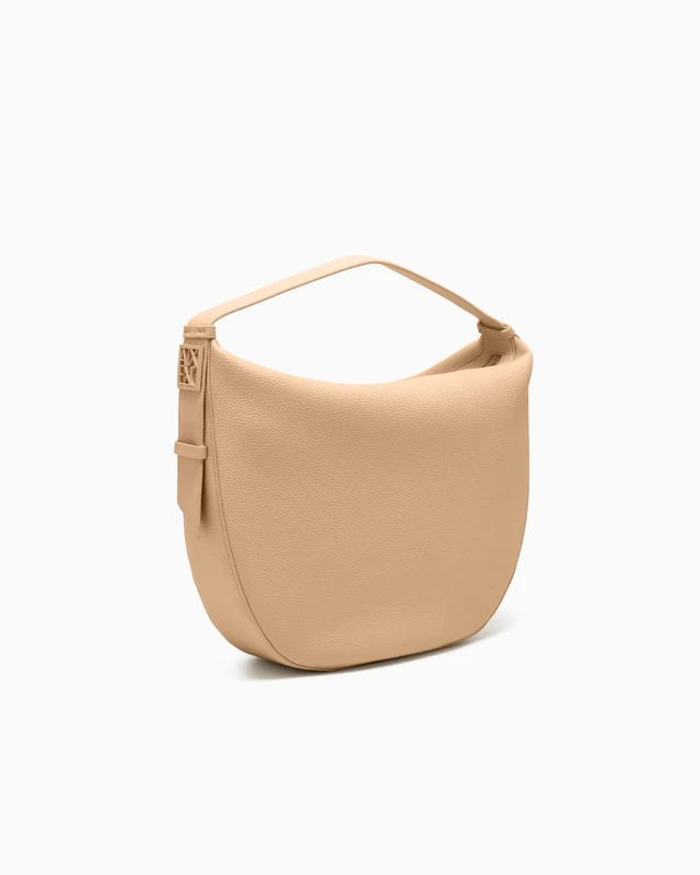 Armani Exchange Women Susy Soft, Sustainable, Tone Logo Hobo Bag, Candied Ginger, One Size