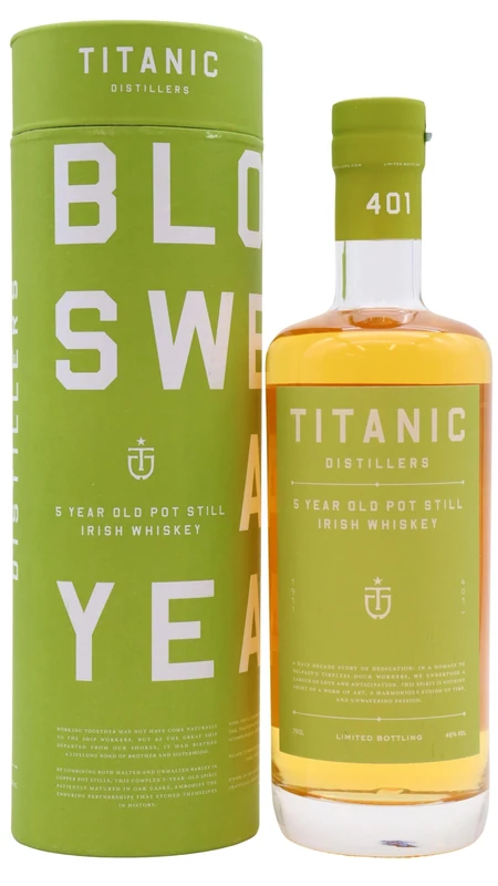 Titanic Distillers 5 Year Old Pot Still Whiskey