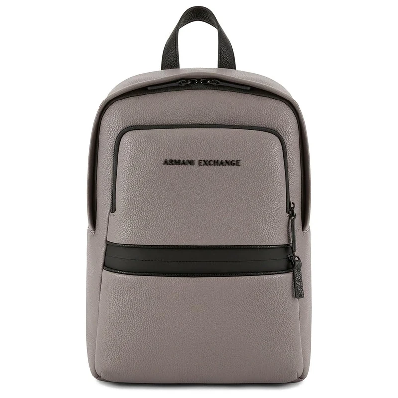 Armani Exchange Men's Madrid Sustainable, Contrasting Inner Lining Backpack, Driftwood