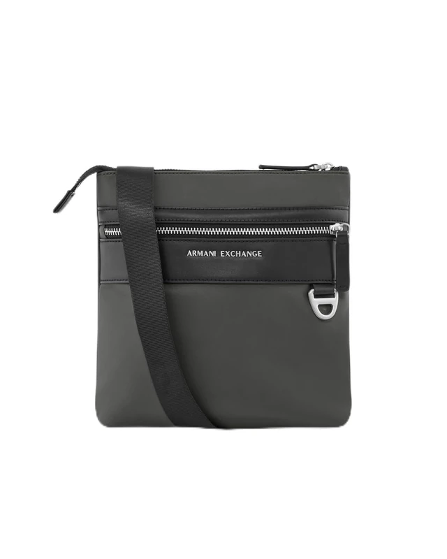 Armani Exchange Men's Las Vegas, Metal Logo, Zipped Pocket Messenger Bag, Chimera
