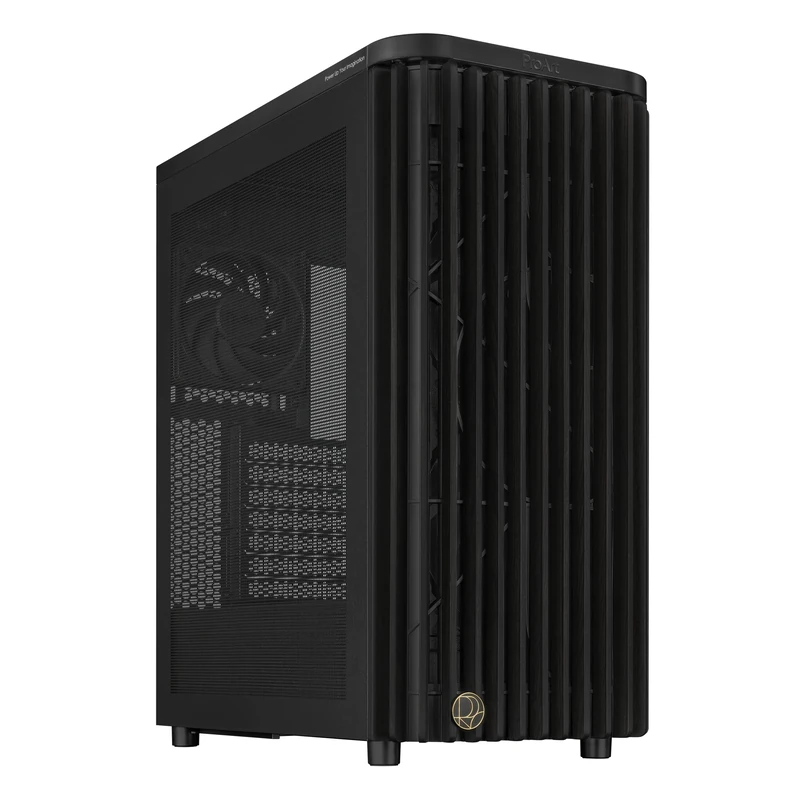 ASUS ProArt PA401 Wood Edition, ATX Chassis with Mesh Panel, Compatible with GPUs up to 314mm, Compatible with 240mm Radiators, Two 160mm Fans, Removable PSU Bracket