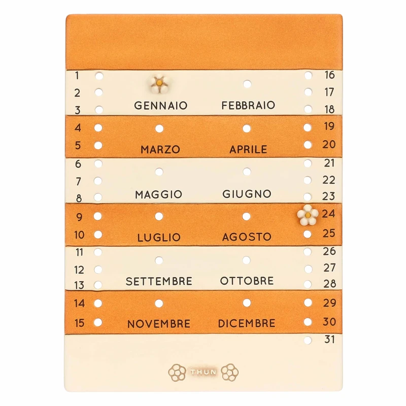 THUN - Wall Calendar - Ceramic - Collezioen Chroma - 22 x 1.5 x 30 cm