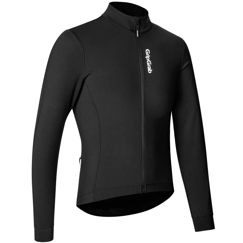 GripGrab Ride Thermal Long Sleeve Cycling Jersey Men's Road MTB Gravel Bike Cycle Top Warm Biking Shirt for Men Black