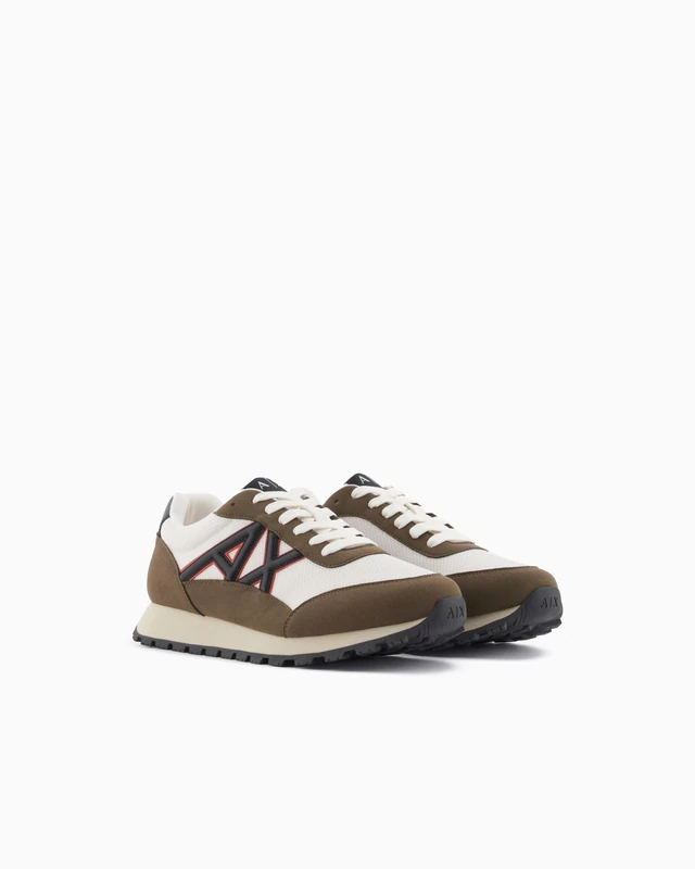 Armani Exchange Men Drop Sneaker, Musk Off White, 11 UK