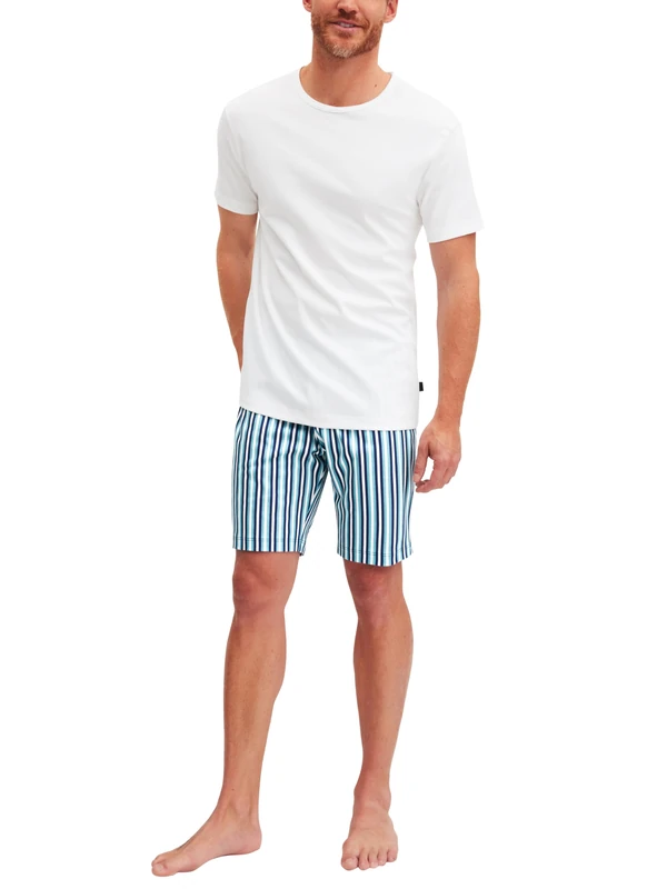 CALIDA Men's Relax Streamline Pajama Set, White, 46 - Image 1