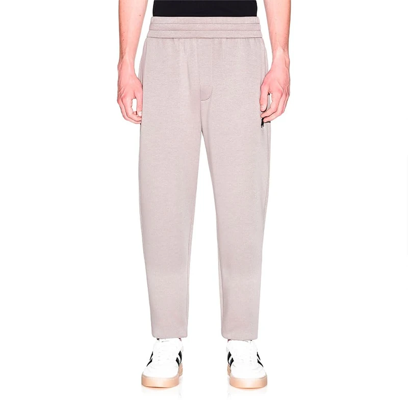 Armani Exchange Men's One Block Up, Color Contrast Embroiderd Logo Sweatpants, Driftwood, XL
