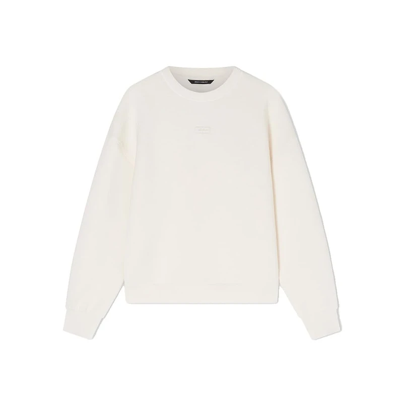 Armani Exchange Women's Embroidered Logo Patch Simple Monochrome Sweatshirt, ISO, M