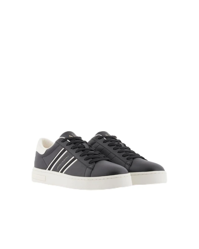 Armani Exchange Male London, Side Stripes, Colour Contrast, Trainers, Black, 5
