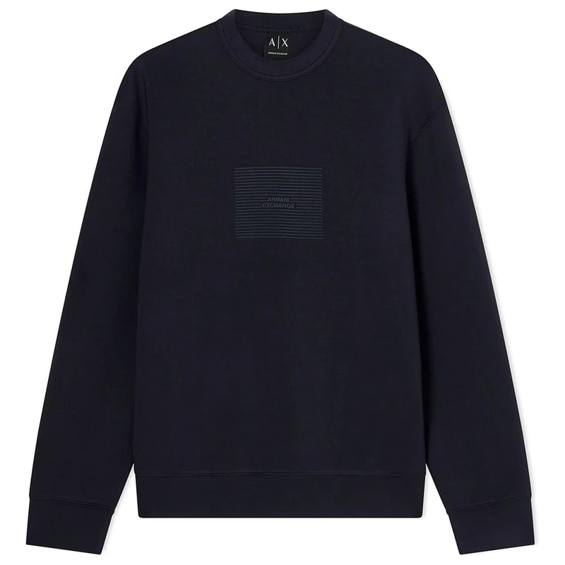 Armani Exchange Men's 3D Printed Logo Simple Plain Sweatshirt, deep Navy, XXL