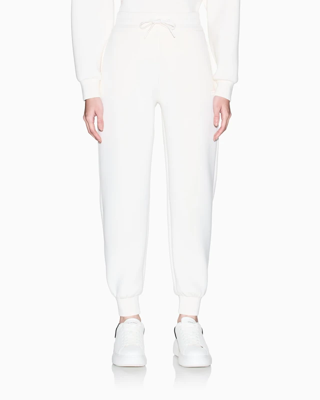 Armani Exchange Women's Embroidered Logo, Monochrome, Drawstring, Leg Cuff Sweatpants, ISO, S