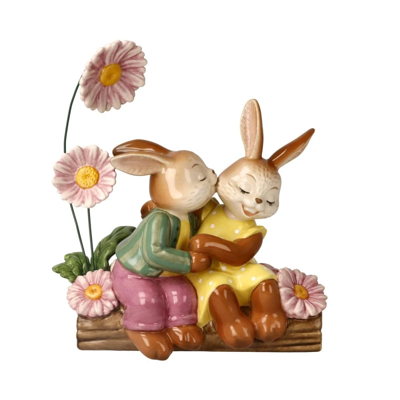 Goebel Rabbit Figurine Rabbit Couple So Love I Have You! - Easter