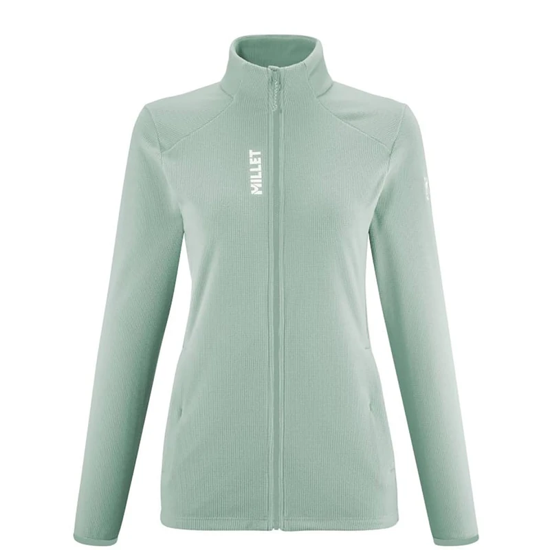 MILLET Polartec Recycled Breathable Stretch 2 Pockets Women's Warm Hiking Fleece - UBIC LIGHTGRID