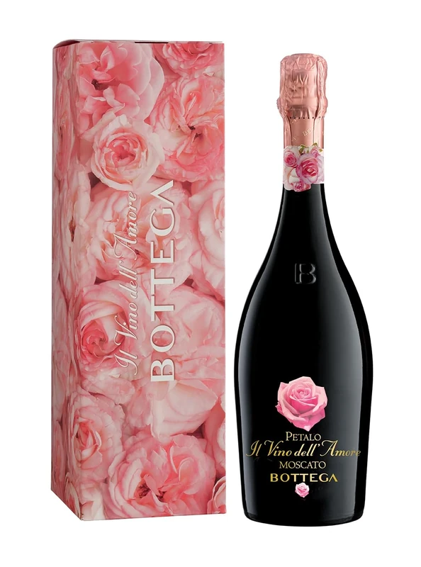 Bottega Il Vino Dell'Amore Petalo Moscato Sweet Sparkling Wine with Gift Box - 750 ml (Pack of 6)
