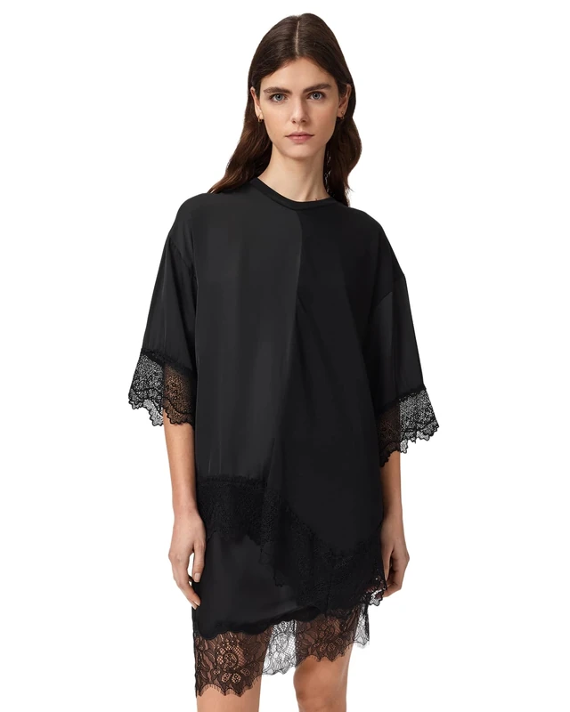 Lenny lace tee Black