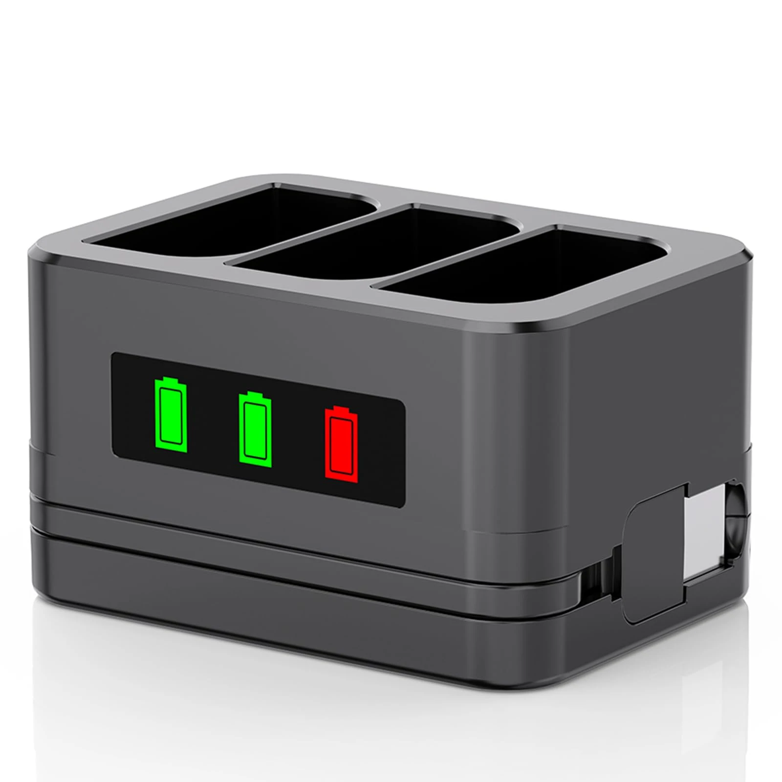 3-Slot Ring Battery charger/charging dock/Charging Station with LED Display,Compatible with Video Doorbell 2/3/4/3Plus/Spotlight Cam/Peephole Cam, camera Battery,Type-C Input