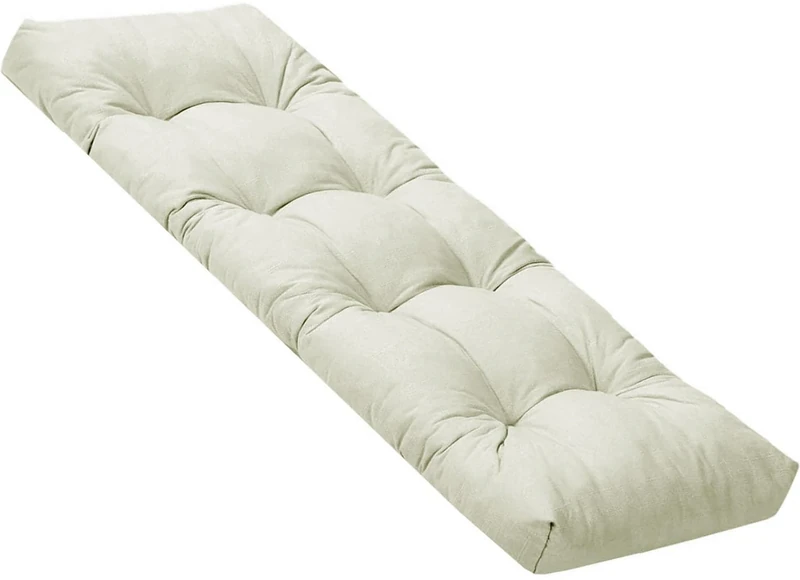 ELYSYSRL Bench Cushion Indoor Linen 120x40 90 x 35 150 x 40 100x40cm Rectangle Bench Seat Pad for Bay Window Entryway Thick Chair Cushions with Non-Slip Backing(Beige,130x60cm x8cm Thick)