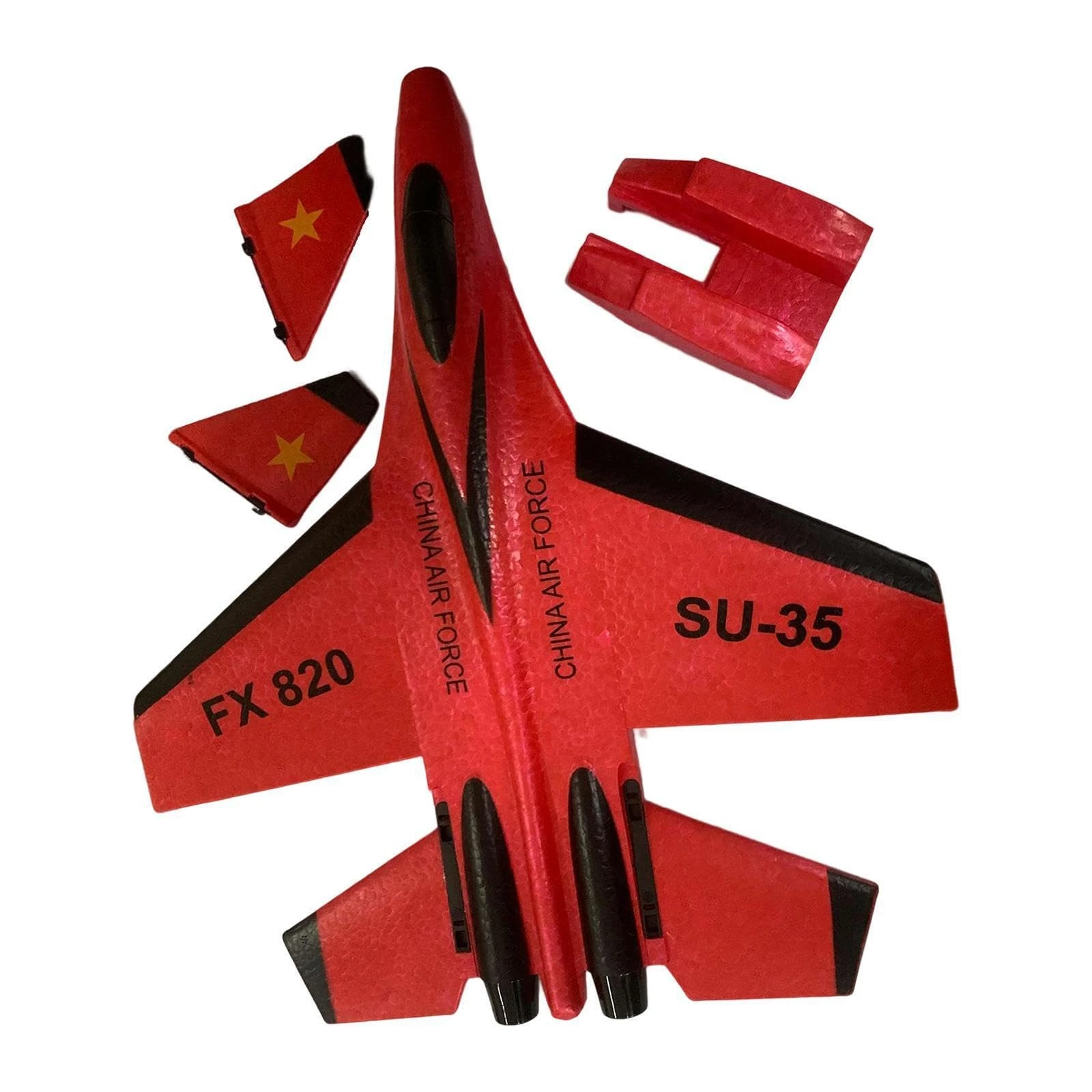 KIXZSAZ 2-Channel RC Airplane EPP Foam for Yard Games Birthday, FX820 Red