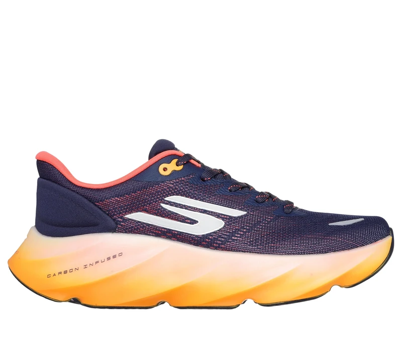 Skechers Men Aero Burst Sneaker, Navy Orange, 11 UK