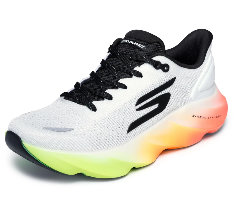 Skechers AERO Burst Running Trainers Mens Road Shoes White/Multi 9 UK